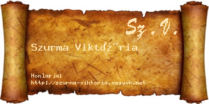 Szurma Viktória névjegykártya